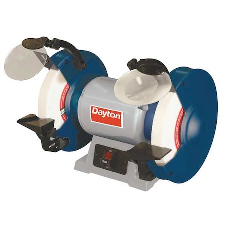 Bench Grinder, 8 in Max. Wheel Dia, 1 in Max. Wheel Thickness, 60/120 Grinding Wheel Grit MPN:49H004