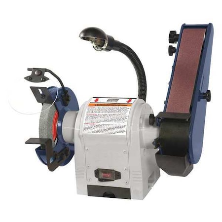 Belt and Disc Sander, 6 in Max. Wheel Dia, 5/8 in Max. Wheel Thickness, 60 Grinding Wheel Grit MPN:49H006