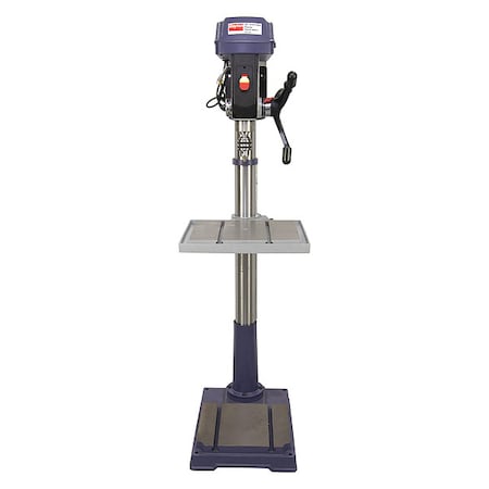 Floor Drill Press, Belt Drive, 1 1/2 hp, 120V AC V, 20 in Swing, 12 Speed MPN:54ZW28
