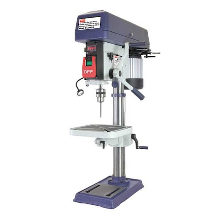 Bench Drill Press, Belt Drive, 1/2 hp, 120/240V AC V, 15 in Swing, 16 Speed MPN:54ZW29