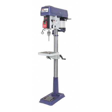 Floor Drill Press, Belt Drive, 1/2 hp, 115/230V AC V, 15 in Swing, 16 Speed MPN:54ZW30