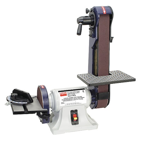 Belt and Disc Sander, 1/3 HP, 120V MPN:6Y945