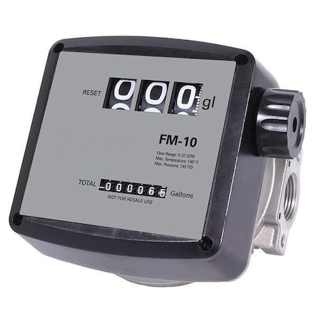 Flowmeter, Mechanical, 32 GPM, 3/4 In FNPT MPN:12F736