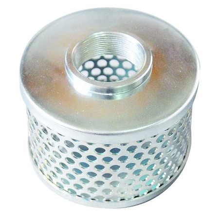 Suct Strainer, 6 Dia, 2 NPT, Side Rnd Perf MPN:1P690