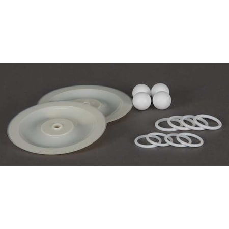 Pump Repair Kit, Hytrel/PTFE, Fluid, 1/2 In MPN:22A621