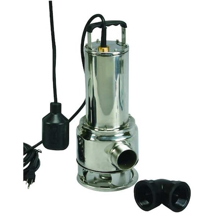EffluentPump, 20ft, 11.7A, 0.5hp, 120VAC MPN:2JGA3