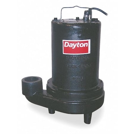 EffluentPump, 20ft, 11.4A, 0.5hp, 120VAC MPN:4LE10
