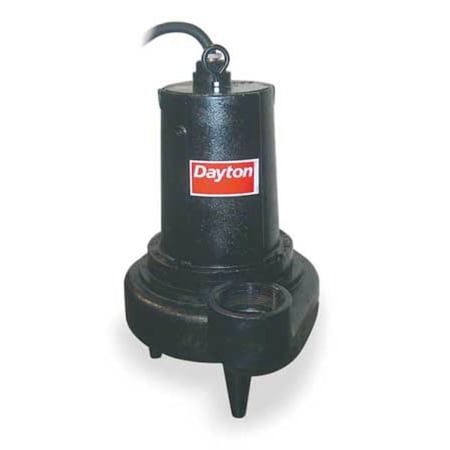 SewageEjectorPump, 25ft, 2hp, Single, 240VAC MPN:4LE17