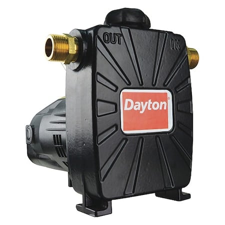 Utility Pump, Phase Single, 1/2 hp, Inlet 3/4 in, Cord Length 20 ft MPN:33RW83