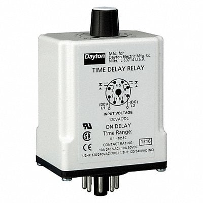 H7805 Time Delay Rlay 120VAC/DC 10A DPDT 8Pins MPN:1EGB6