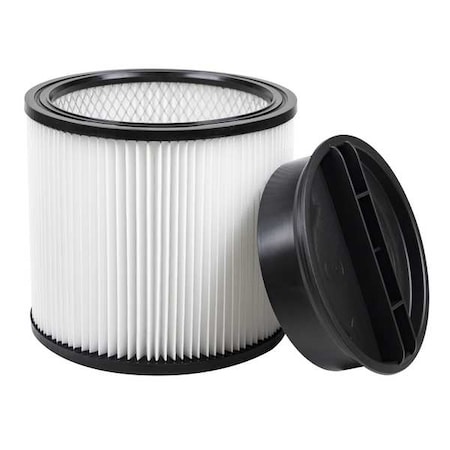 Vacuum Filter, Fits Dayton Vacuum Brand, Std, Wet/Dry, Paper, Cartridge Filter, 7 1/2 in H MPN:61HV96