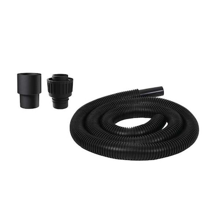 Vacuum Hose, 8 ft L, Black, Plastic MPN:61HW20