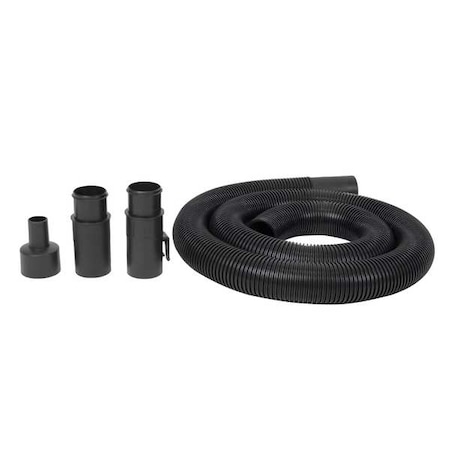 Vacuum Hose, 8 ft L, Black, Plastic MPN:61HW22