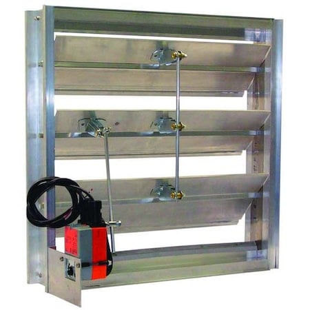 Flanged Frame Motorized Damper, 100-240V MPN:5NKK1