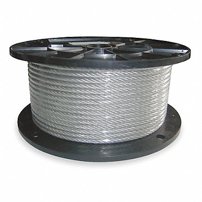 Cable 3/32 In L250Ft WLL184Lb 7x7 Steel MPN:2TAA4