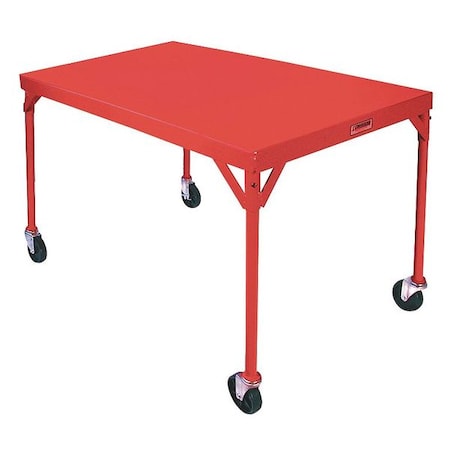 Mobile Fixed Work Table, Steel, 54
