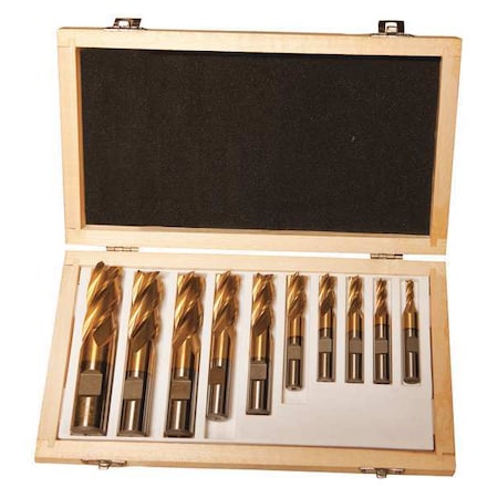 End Mill Set, 0.75 in, HSS MPN:16N203