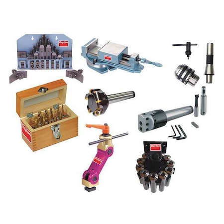 Milling Machine Starter Kit, R 8, 99 Pc MPN:4LEY1