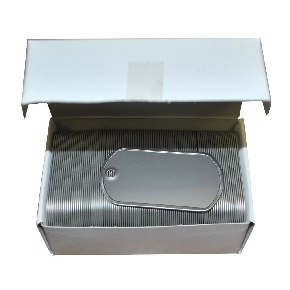 BMC Dog Tags With Rolled Edge, 1-1/8in x 2in, Box Of 100 MPN:20304DD4114