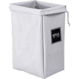 Royal Basket Trucks® Hamper Bag White Vinyl Standard Pocket R00-WWX-HBN