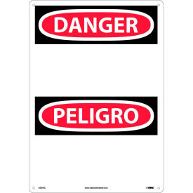 NMC™ Bilingual Plastic Sign Danger Blank 14