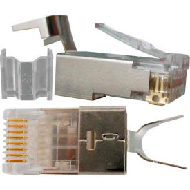 Vertical Cable 012-021-100 Cat 6 RJ45 Shielded Modular Plugs 8P 8C 50 Micro-Inches Gold Plated 012-021-100