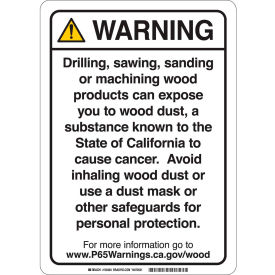 Brady® 150444 Prop 65 Regulatory Sign Wood Working 10