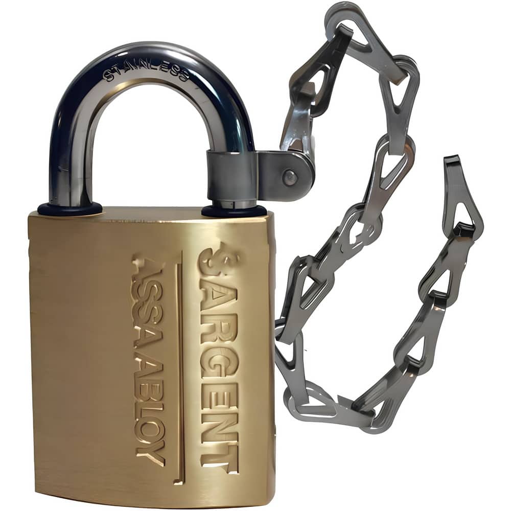 Padlocks, Key Type: Keyed Different , Shackle Type: Extended Shackle , Body Material: Brass , Shackle Material: Stainless Steel , Shackle Clearance: 1 (Inch) MPN:60-758