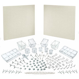 Global Approved 900988-WHT Pegboard Organizer Kit White 48