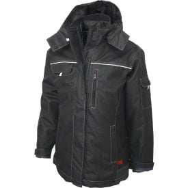 Tough Duck Women's Poly Oxford 3-In-1 Waterproof Parka Jacket XL Black WJ281-BLACK-XL