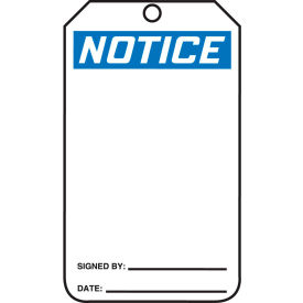 Accuform MNT101CTP Safety Tag Notice PF-Cardstock 25/Pack MNT101CTP