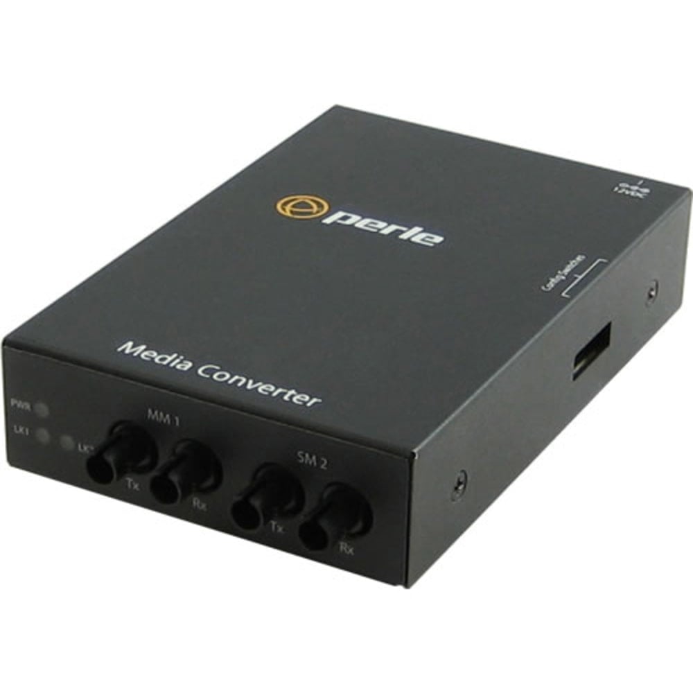 Perle S-100MM-S2ST80 - Media converter - 100Mb LAN - 100Base-FX, 100Base-ZX - ST multi-mode / ST single-mode - up to 49.7 miles - 1310 nm / 1550 nm MPN:05060104