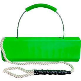 Checkers™ Aviation Chock with Loop Rope & Rubber Pad PU Cable Handle 19-1/2