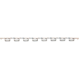 0.2mL 8-Strip Flat Caps No Tubes Optically-Clear for qPCR 125/Pack PCR-02FC