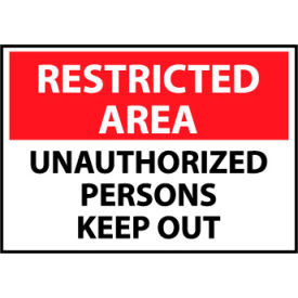 Restricted Area Aluminum - Unauthorized Persons Keep Out RA29AB