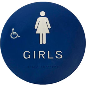 Don Jo CHS 5 Girl's Restroom Sign BL CHS 5 - Pkg Qty 10