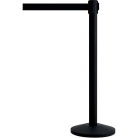 QueueWay® Economy Retractable Belt Barrier 7-1/2' Black Belt 40