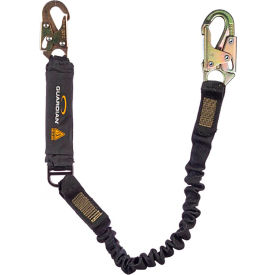 Guardian Arc Flash Shock Absorbing Lanyard Stretch Single Leg Steel Snap Hook 6'L 3400017