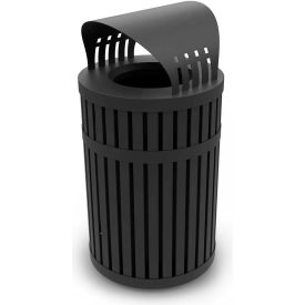 Parkview Trash Can w/Canopy Top 45 Gallon Black 72830199