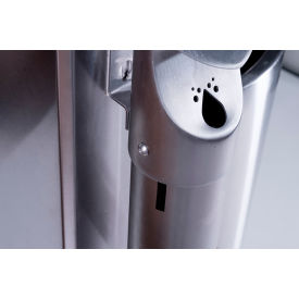 Commercial Zone® Precision Series Trash Container w/ Cigarette Receptacle 40 Gal Cap. Silver 78232999