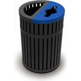 Parkview Recycling & Trash Can w/Open Top 45 Gallon Black 728501