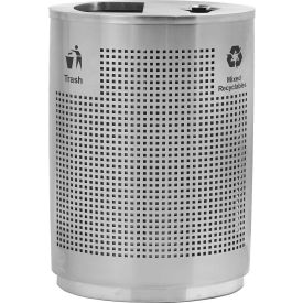 Precision® Stainless Steel Oval Open Top Trash & Recycing Can 40 Gallon 782429