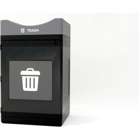 Commercial Zone® Avante™ Standard Open Top Recycling Can 55 Gallon Capacity Black/Gray 78755103A