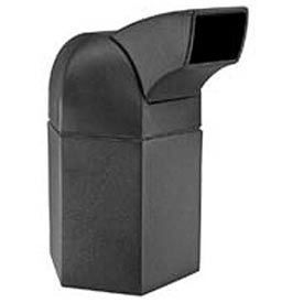 PolyTec™ Hex Waste Container with Drive-Thru Lid Black 45-Gallon 73800199