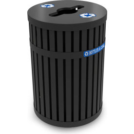 Parkview Recycling Can w/Open Top 45 Gallon Black 728201
