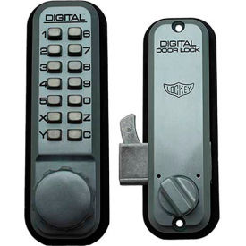 Lockey Digital Door Lock 2500 Mechanical Keyless Hook Bolt Satin Chrome 2500SC