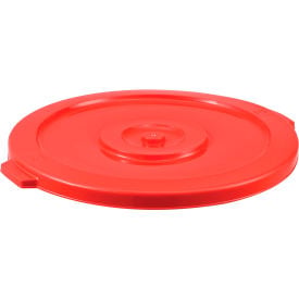 GoVets™ Plastic Trash Can Lid - 32 Gallon Red 461RD240