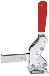 Manual Hold-Down Toggle Clamp: Vertical, 600 lb Capacity, Solid Bar, Flanged Base MPN:2002-S