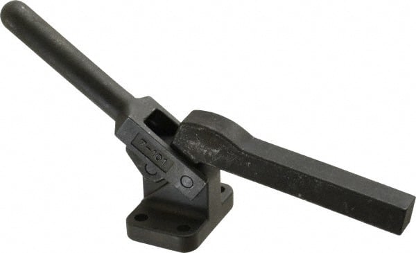 Manual Hold-Down Toggle Clamp: Vertical, 475 lb Capacity, Solid Bar, Flanged Base MPN:7-101