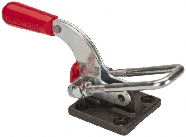 Pull-Action Latch Clamp: Horizontal, 4,000 lb, U-Hook, Flanged Base MPN:375